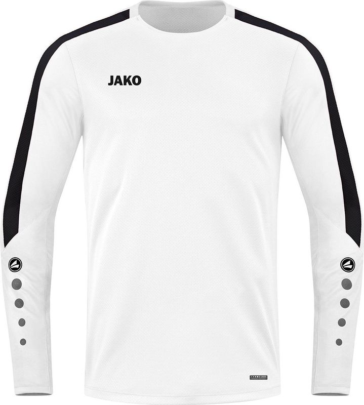 Jako - Power Sweater - Wit - 100% Gerecycled Polyester