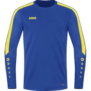 Jako - Power Sweater - Royal / Geel - 100% Gerecycled Polyester