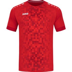 Jako Pixel Shirt Korte Mouw Heren - Sportrood