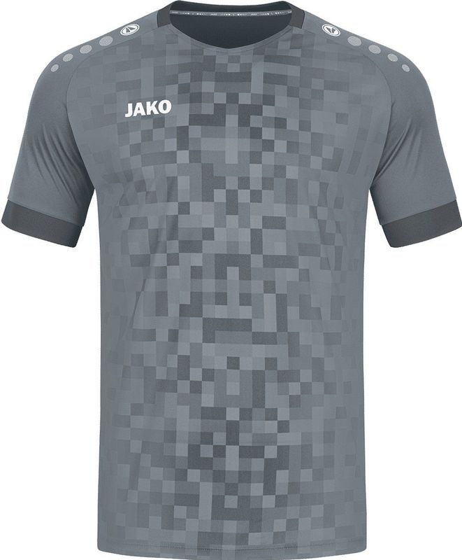JAKO Shirt Pixel Korte Mouwen Grijs