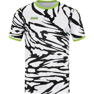 JAKO Shirt Animal Korte Mouwen Wit-Zwart-Fluogroen