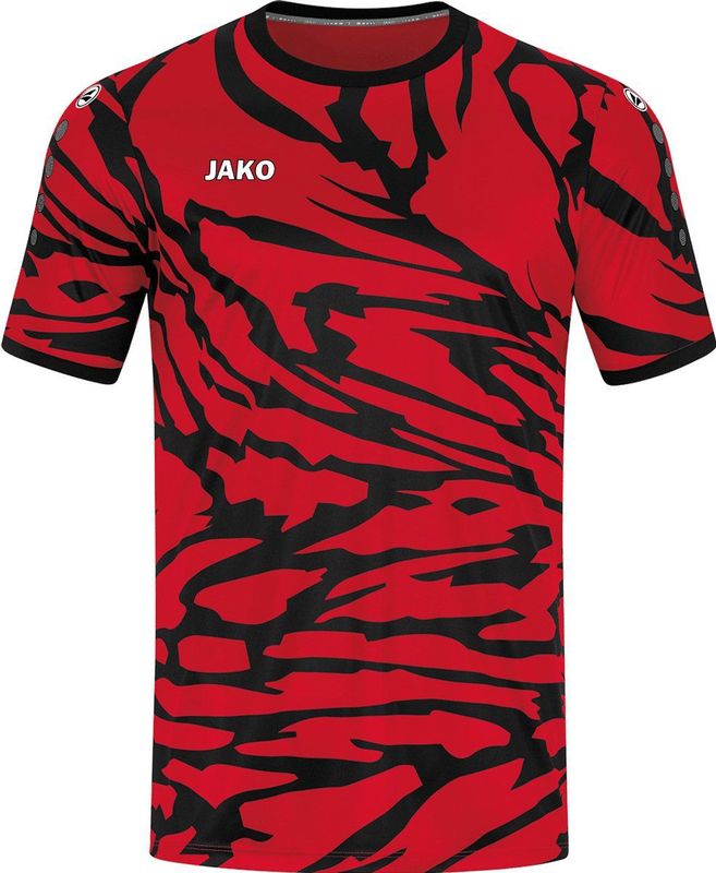 JAKO Shirt Animal Korte Mouwen Rood-Zwart