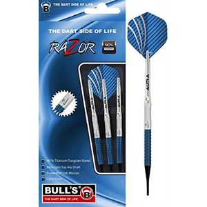 BULL'S Razor R2 Soft Dart, zilver/blauw, 18 g