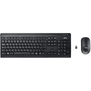 Fujitsu LX410 toetsenbord RF Draadloos QWERTY Engels Inclusief muis Zwart