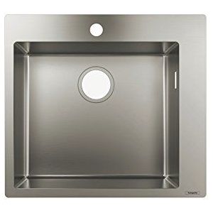 hansgrohe Keukenspoelbak, inbouw 450 mm voor 600 mm onderkast, roestvrij staal