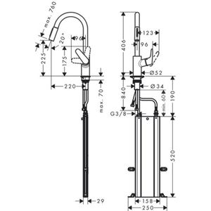 Hansgrohe - Focus M41 - Keukenmengkraan - Chroom - Ergonomisch Design