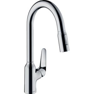 Hansgrohe M42 M4216-H220 1-gats keukenkraan m. uittrekbare handdouche m. 360° draaibare uitloop chroom 71820000