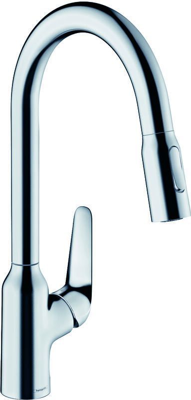 Hansgrohe M42 M4216-H220 1-gats keukenkraan m. uittrekbare handdouche m. 360° draaibare uitloop chroom 71820000