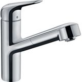 Hansgrohe M42 Keukenkraan met 120° Draaibare en Uittrekbare Uitloop Chroom 71829000