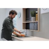 hansgrohe Keukenkraan met slangbox (kraan keuken 120° draaibaar, hoge en uittrekbare uitloop 150mm en sBox, standaardaansluitingen) roestvrijstalen afwerking