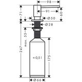 Zubehör - Seifen-, Spülmittelspender, Edelstahl 40438800 - Hansgrohe