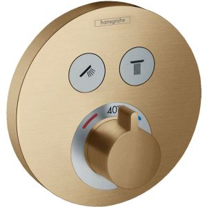 Hansgrohe ShowerSelect S Thermostaat Afbouwdeel Voor 2 Functies Brushed Bronze