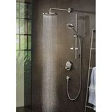 Hansgrohe 27654000 Waterbesparend douchesysteem Raindance Select PowderRain regendouche (douchekop, slang, douchestang, 0,65 m, 3 straalsoorten) chroom