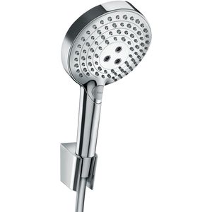 Hansgrohe Raindance Select S PorterS badset met Raind. Select S 120 3jet PowderRain handdouche met wandhouder met Isiflex`B doucheslang 160cm chroom 27668000