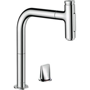 Hansgrohe M71 2-gats keukenkraan met uittrekbare handdouche chroom