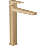 Hansgrohe Metropol 1-gats wastafelkraan 260 met push open waste met voorsprong vaste uitloop 20.4cm brushed bronze 32512140