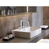 hansgrohe 32515340 Metropool 160 met hendels en push-open afvoergarnituur geborsteld zwart chroom 3-gaats wastafelarmatuur