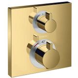 Ecostat Square - Thermostatarmatur - Unterputz für 2 Verbraucher, Gold poliert 15714990 - Hansgrohe