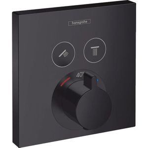 hansgrohe ShowerSelect thermostaat afbouwdeel voor 2 functies mat zwart