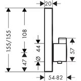 hansgrohe ShowerSelect thermostaat afbouwdeel voor 2 functies mat wit, 15763700
