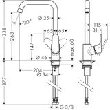 hansgrohe Focus M41 ééngreeps keukenmengkraan 260 mat zwart