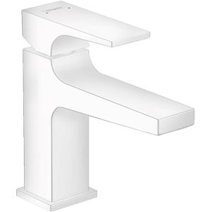 Hansgrohe Metropol toiletkraan 100 met push open waste met voorsprong vaste uitloop 12.7cm mat wit 32500700