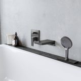 Baduitloop metropol hansgrohe watervalstraal 18.5 cm geborsteld brons