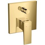Hansgrohe Metropol ééngreeps badmengkraan afbouwdeel met rechte greep en zekerheidscombinatie, Polished Gold Optic