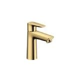 hansgrohe Talis E Einhebel-Waschtischmischer 110 mit Zugstangen-Ablaufgarnitur Polished Gold Optic, 71710990