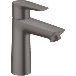 Wastafelmengkraan Talis E HansGrohe 110 Eengreeps CoolStart met Trekwaste Geborsteld Zwart Chroom