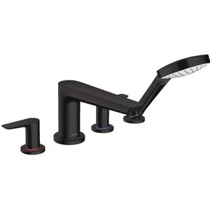 Talis e Einhebel-Wannenmischer Aufputz schwarz matt - Hansgrohe
