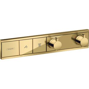 Hansgrohe RainSelect afbouwdeel v. inbouw douchekraan thermostatisch v. 2 functies 45.6x90cm polished gold 15380990