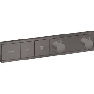 Hansgrohe - RainSelect Thermostatmodul Unterputz schwarz chrom gebürstet mit 2 Funktionen (15380340)