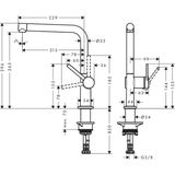 hansGrohe Talis M54 Küchenarmatur 270, 1jet chrom