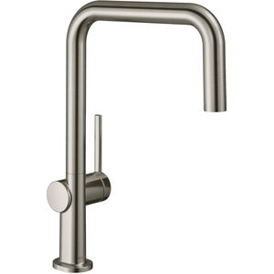 hansgrohe Keukenkraan Zesis M33, waterkraan keuken met uitloop hoogte 160 mm, 150 ° draaibaar, uittrekbaar, 2 straalsoorten, roestvrijstalen afwerking