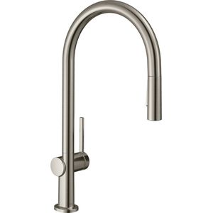 Hansgrohe Talis M54 210 keukenkraan met uittrekbare sproeikop rvs look