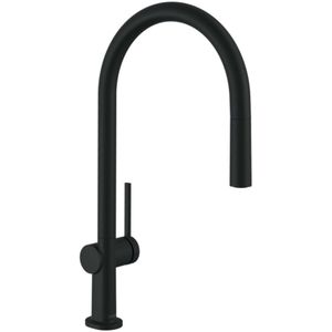 Hansgrohe - Talis M54 210 - Keukenkraan - Mat Zwart - Uittrekbare Sproeikop