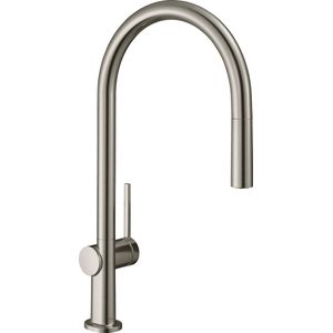 Hansgrohe Talis 1 gr keukenmkr 210 met uitttrekbare vuistdouche rvs look