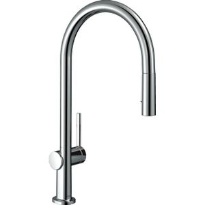 hansgrohe Talis M54 ééngreeps keukenmengkraan 210 met uitttrekbare vuistdouche, 2 straalsoorten chroom, 72800000