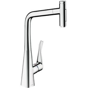 hansgrohe Metris Select M71 Eéngreeps keukenmengkraan 320, uittrekbare douche, 2-straal, 73820000