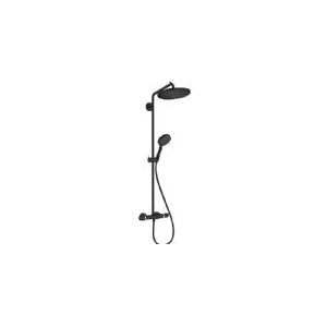 hansgrohe Croma Select S Showerpipe 280 1jet met thermostaat en handdouche Raindance Select S 120 mat zwart