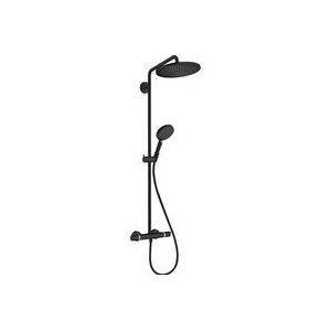 Hansgrohe Croma Select S Showerpipe 280 1jet met Thermostaat en Handdouche Raindance Select S 120 Mat Zwart