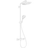 Hansgrohe Croma Select S Showerpipe 280 1jet met Thermostaat en Handdouche Raindance Select S 120 Mat Wit