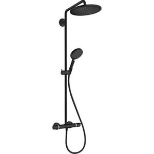 Hansgrohe 26891670 Waterbesparend douchesysteem Croma Select S Showerpipe 280 regendouche (douchekop, douchestang, thermostaat, slang, 3 straalsoorten) mat Zwart