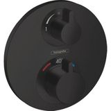 Hansgrohe - Ecostat s - Unterputz-Thermostatarmatur für 2 Verbraucher, schwarz matt 15758670