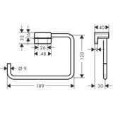 hansgrohe AddStoris Handtuchring, 41754000