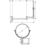 AddStoris - Wand-Kosmetikspiegel, weiß matt 41791700 - Hansgrohe