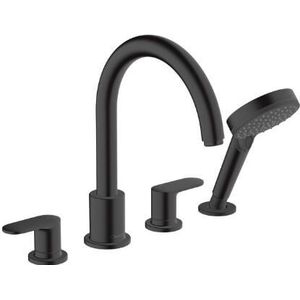 Vernis Shape Einhebel-Wannenmischer Aufputz schwarz matt - Hansgrohe