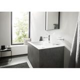 hansgrohe Finoris Einhebel-Waschtischmischer 110 mit Push-Open Ablaufgarnitur Mattweiß, 76023700