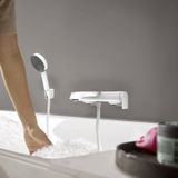 Hansgrohe Vivenis ééngreeps badmengkraan opbouw wit mat 75420700